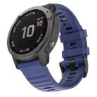 For Garmin Fenix 6 22mm Silicone Smart Watch Watch Band(Blue) - 1