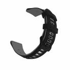 22mm Universal Double Color Silicone Watch Band(Black Grey) - 1