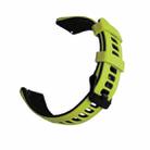 22mm Universal Double Color Silicone Watch Band(Lime Green Black) - 1