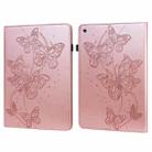 For Lenovo Tab M10 TB-X505L / TB-X505F / TB-X605L / TB-X605F & P10 TB-X705F / TB-X705L Embossed Butterfly Pattern Horizontal Flip Leather Tablet Case(Pink) - 1