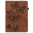For Xiaomi Pad 5 / 5 Pro Embossed Butterfly Pattern Horizontal Flip Leather Tablet Case(Brown) - 2