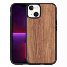 For iPhone 13 mini Wood Veneer TPU Shockproof Phone Case (Palisander) - 1