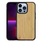 For iPhone 13 Pro Max Wood Veneer TPU Shockproof Phone Case (Bamboo) - 1