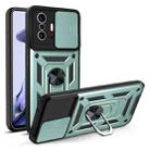 For Xiaomi Mi 11T / 11T Pro Sliding Camera Cover Design TPU+PC Protective Case(Dark Green) - 1