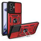 For Xiaomi Mi 11T / 11T Pro Sliding Camera Cover Design TPU+PC Protective Case(Red) - 1