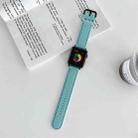 Honeycomb Hole Sewing Silicone Watch Band For Apple Watch Series 8&7 41mm / SE 2&6&SE&5&4 40mm / 3&2&1 38mm(Sky Blue) - 1