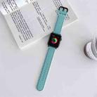 Honeycomb Hole Sewing Silicone Watch Band For Apple Watch Ultra 49mm&Watch Ultra 2 49mm / Series 9&8&7 45mm / SE 3&SE 2&6&SE&5&4 44mm / 3&2&1 42mm(Sky Blue) - 1