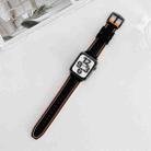 Two-color Silicone Hydraulic Buckle Watch Band For Apple Watch Series 9&8&7 41mm / SE 3&SE 2&6&SE&5&4 40mm / 3&2&1 38mm(Black Orange) - 1