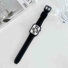 Two-color Silicone Hydraulic Buckle Watch Band For Apple Watch Series 8&7 41mm / SE 2&6&SE&5&4 40mm / 3&2&1 38mm(Black Grey) - 1