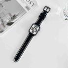 Two-color Silicone Hydraulic Buckle Watch Band For Apple Watch Series 8&7 41mm / SE 2&6&SE&5&4 40mm / 3&2&1 38mm(Black White) - 1