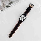 Two-color Silicone Hydraulic Buckle Watch Band For Apple Watch Ultra 49mm / Series 8&7 45mm / SE 2&6&SE&5&4 44mm / 3&2&1 42mm(Black Orange) - 1