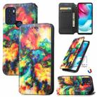 For Motorola Moto G60S Colorful Magnetic Horizontal Flip Leather Phone Case with Holder & Card Slot & Wallet(Colorful Cloud) - 1