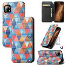 For Sharp Aquos Sense 6 Colorful Magnetic Horizontal Flip Leather Phone Case with Holder & Card Slot & Wallet(Rhombus Mandala) - 1