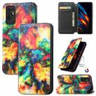 For Tecno Pova 2 Colorful Magnetic Horizontal Flip Leather Phone Case with Holder & Card Slot & Wallet(Colorful Cloud) - 1