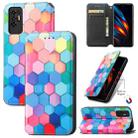 For Tecno Pova 2 Colorful Magnetic Horizontal Flip Leather Phone Case with Holder & Card Slot & Wallet(Colorful Cube) - 1