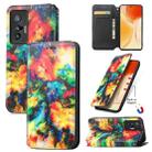 For vivo X70 Colorful Magnetic Horizontal Flip Leather Phone Case with Holder & Card Slot & Wallet(Colorful Cloud) - 1