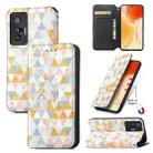 For vivo X70 Colorful Magnetic Horizontal Flip Leather Phone Case with Holder & Card Slot & Wallet(Rhombus) - 1