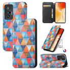 For vivo X70 Colorful Magnetic Horizontal Flip Leather Phone Case with Holder & Card Slot & Wallet(Rhombus Mandala) - 1