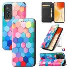 For vivo X70 Colorful Magnetic Horizontal Flip Leather Phone Case with Holder & Card Slot & Wallet(Colorful Cube) - 1
