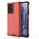 For Xiaomi Mi 11T / 11T Pro Shockproof Honeycomb PC + TPU Phone Case(Red) - 1