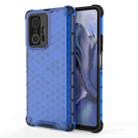 For Xiaomi Mi 11T / 11T Pro Shockproof Honeycomb PC + TPU Phone Case(Blue) - 1