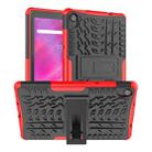 For Lenovo Tab M8 3rd Gen 8506 / M8 HD 8505 Tire Texture Shockproof TPU+PC Tablet Case with Holder(Red) - 1