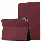 For iPad Air 2019/Pro 10.5 2019/10.2 2019&2020 Dual-Folding Horizontal Flip Tablet Leather Case with Holder & Sleep / Wake-up Function(Wine Red) - 1