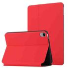 For iPad mini 6 Dual-Folding Horizontal Flip Tablet Case with Holder & Sleep / Wake-up Function(Red) - 1