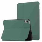 For iPad mini 6 Dual-Folding Horizontal Flip Tablet Case with Holder & Sleep / Wake-up Function(Dark Green) - 1