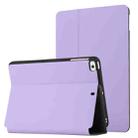 For iPad mini (2019) / 4 / 3 / 2 / 1 Dual-Folding Horizontal Flip Tablet Leather Case with Holder & Sleep / Wake-up Function(Light Purple) - 1