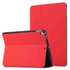 For iPad 9.7 2018 & 2017 Dual-Folding Horizontal Flip Tablet Leather Case with Holder & Sleep / Wake-up Function(Red) - 1