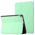 For iPad 9.7 2018 & 2017 Dual-Folding Horizontal Flip Tablet Leather Case with Holder & Sleep / Wake-up Function(Mint Green) - 1