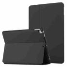 For iPad 9.7 2018 & 2017 Dual-Folding Horizontal Flip Tablet Leather Case with Holder & Sleep / Wake-up Function(Black) - 1