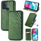 For Motorola Moto G60S Cubic Grid Pressed Horizontal Flip Magnetic Leather Phone Case with Holder & Card Slots & Wallet(Green) - 1