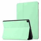 For Samsung Galaxy Tab A 10.1 2019 T515/T510 Dual-Folding Horizontal Flip Tablet Leather Case with Holder (Mint Green) - 1