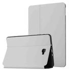 For Samsung Galaxy Tab A 10.1 T580/T585C Dual-Folding Horizontal Flip Tablet Leather Case with Holder (Grey) - 1