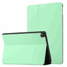 For Samsung Galaxy Tab A7 10.4 T500 Dual-Folding Horizontal Flip Tablet Leather Case with Holder & Sleep / Wake-up Function(Mint Green) - 1