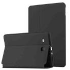 For Samsung Galaxy Tab E 9.6 T560/T561/T565/T567V Dual-Folding Horizontal Flip Tablet Leather Case with Holder (Black) - 1