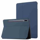 For Samsung Galaxy Tab S8 / Galaxy Tab S7 SM-T870/T875 Dual-Folding Horizontal Flip Tablet Leather Case with Holder & Sleep / Wake-up Function(Royal Blue) - 1