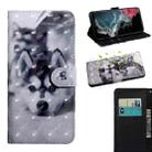 For Samaung Galaxy S22 Ultra 5G 3D Painted Pattern Horizontal Flip Leather Phone Case with Holder & Lanyard(Husky) - 1