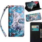 For Samaung Galaxy S22 Ultra 5G 3D Painted Pattern Horizontal Flip Leather Phone Case with Holder & Lanyard(Tiger) - 1