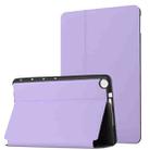 For Huawei MediaPad M5 Lite 8 Dual-Folding Horizontal Flip Tablet Leather Case with Holder(Light Purple) - 1