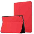 For Huawei MediaPad T5 10 Dual-Folding Horizontal Flip Tablet Leather Case with Holder(Red) - 1