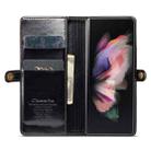 For Samsung Galaxy Z Fold3 5G CaseMe 003 Crazy Horse Texture Horizontal Flip Leather Phone Case(Black) - 6