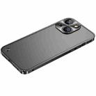 For iPhone 13 Metal Frame Frosted PC Shockproof Phone Case(Black) - 1