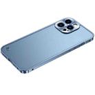 For iPhone 13 Pro Metal Frame Frosted PC Shockproof Phone Case (Ocean Blue) - 1