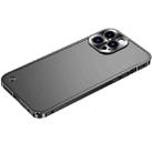 For iPhone 13 Pro Metal Frame Frosted PC Shockproof Phone Case (Black) - 1