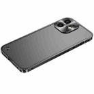 For iPhone 12 mini Metal Frame Frosted PC Shockproof Phone Case (Black) - 1