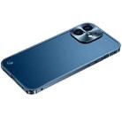 For iPhone 12 Metal Frame Frosted PC Shockproof Phone Case(Ocean Blue) - 1