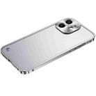 For iPhone 12 Metal Frame Frosted PC Shockproof Phone Case(Silver) - 1
